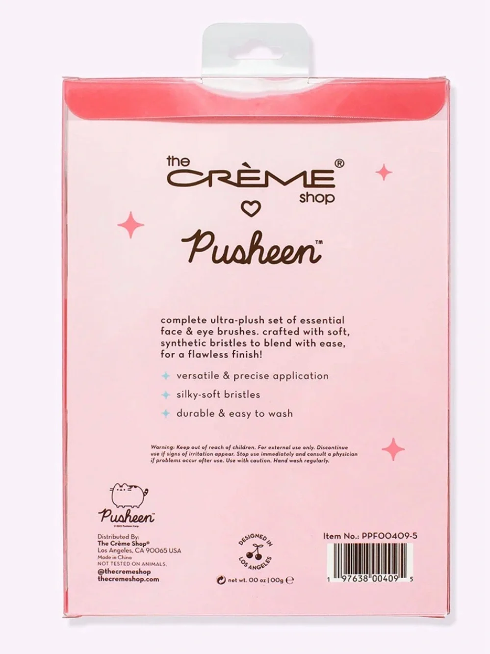 Crème & Pusheen 5-Piece Makeup Brush Set